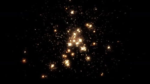 Golden Sparkle Burst Celebration Overlay Effect