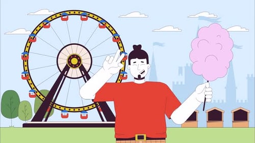 Un homme heureux de grande taille s'amuse à Carnival Line