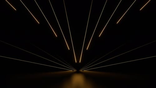 Yellow Bright Neon Stripes Background Vj Loop In 4K