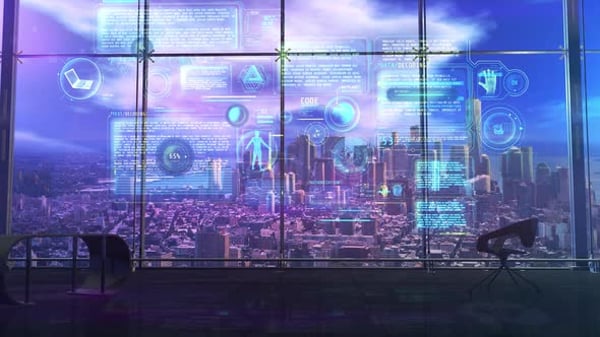 Decoding infographics on office background 4K, Backgrounds Motion ...