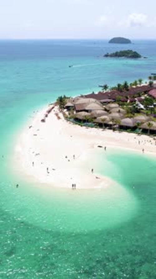 Couple on the Koh Lipe Island Thailand Beach a Tropical Island with a Blue Ocean
