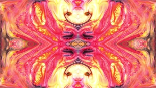 Vibrant Abstract Fluid Kaleidoscope Background Loop