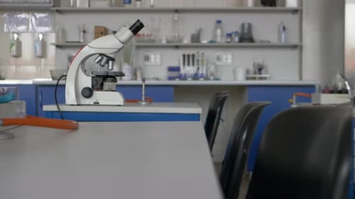 close up view of laboratory equipment