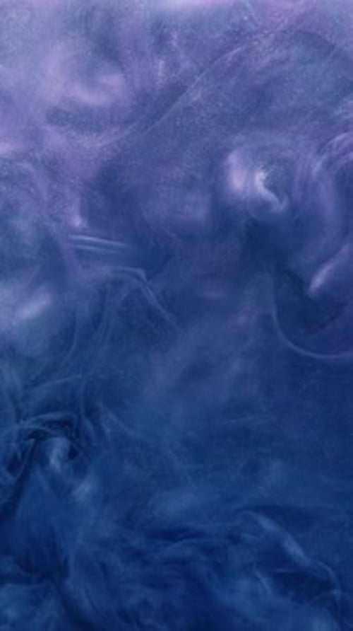 Vertical Ink Splash Glitter Paint Water Blue Pink