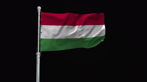 Realistic Waving Hungary Flag Animation