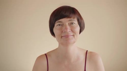 Smiling Senior Woman Portrait Close Up