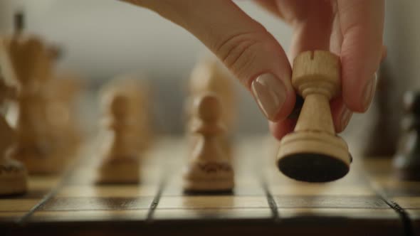 Hand Moving Chess Rook on Board, Sports Stock Footage ft. chess & chess ...