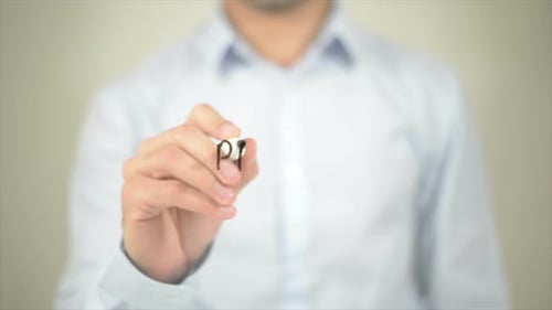 Hochwertige Herrenschrift auf transparentem Bildschirm