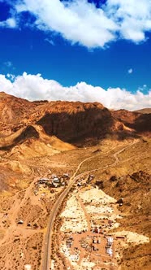Amazing view on the rocks in Mojave desert in California.