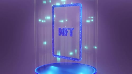 Futuristic 3D NFT Digital Asset Display