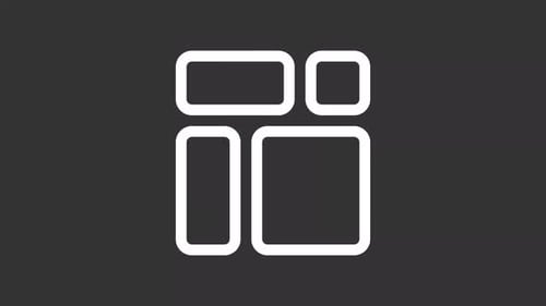 Menu ui icon white line animation