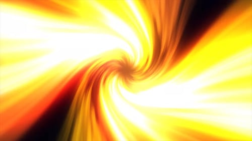 Abstract yellow orange swirl twisted abstract tunnel from lines background. Video 4k, 60 fps