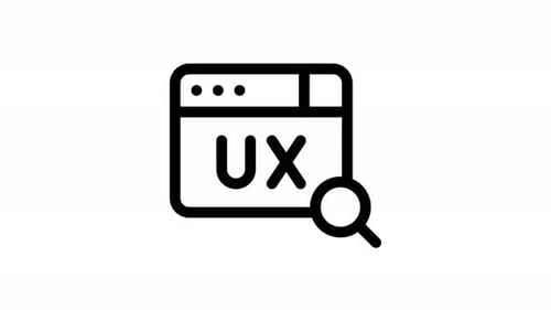 user experience line icon animation