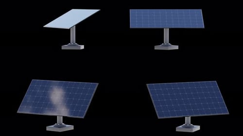Animated Solar Panels Generating Clean Energy in Modern Style