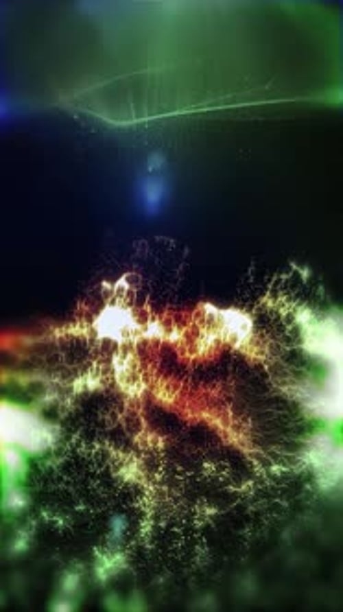 Dynamic Abstract Particle Swirls with Glowing Light Effects