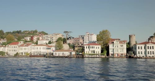 Häuser am Bosporus, in Istanbul, Türkei