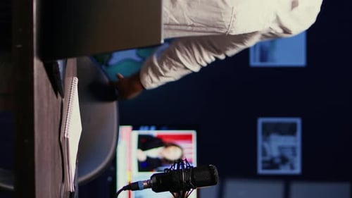 Vertical Video Influencer Arriving in Studio Ready to Create Content for Her Audience