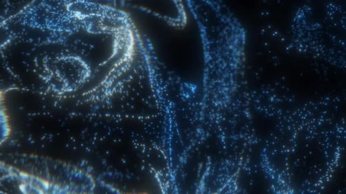 Abstract Blue Swirling Particle Field Background Animation