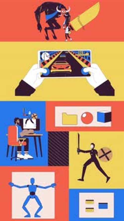 Animated Illustration Scenes for Creative Design and Technology Projects