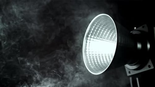 Smoke in Studio with Lighting Projector Filmed on a Highspeed Camera at 1000 Fps