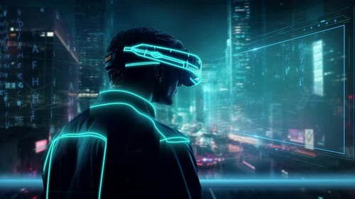 Affichage Vidéo De Fond Holographique Avec Technologie 4K Vr Led Blue