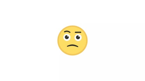 Animated Flat Design Emoji with Changing Facial Expressions