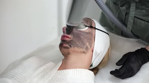 Facial Cleansing Concept Cosmetology Services Carbon Peeling