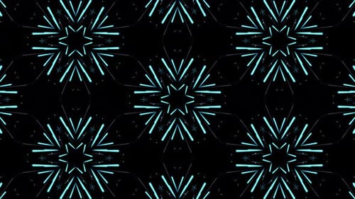 Abstract Futuristic Neon Geometric Light Pattern Loop