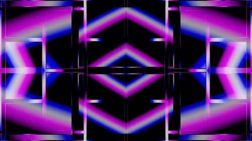 Intricate 3D-Rendered Kaleidoscope of Geometric Shapes in a Seamless Loop Animation