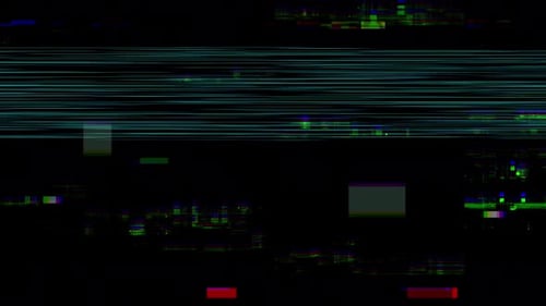 VHS Real Defects Noise and Artifacts Glitches From an Old Tape Black Screen