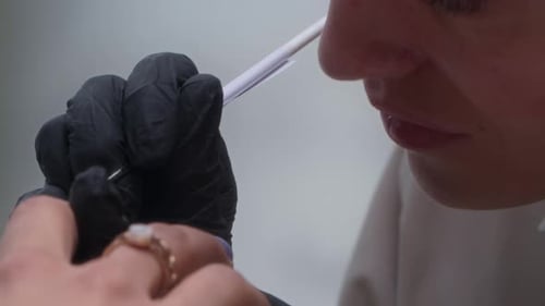 Nail Artist Detailing Stylish Manicure with Care