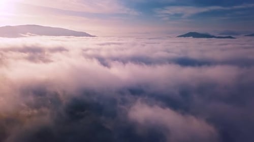 Morgenflug über bunte Wolken Himmel Himmel Traum Sonnenaufgang