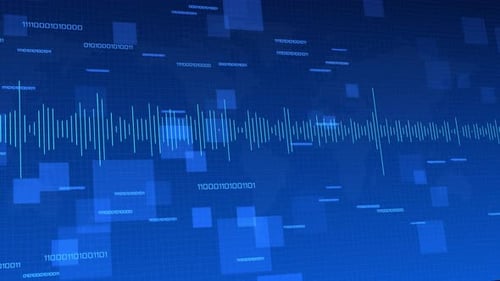 Abstract Digital Audio Wavefrom Music Sound Waves