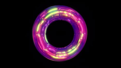 Holographic Iridescent Ring Loop Animation