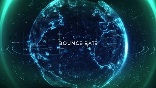 Futuristic Digital Globe Data Network Title Reveal Animation