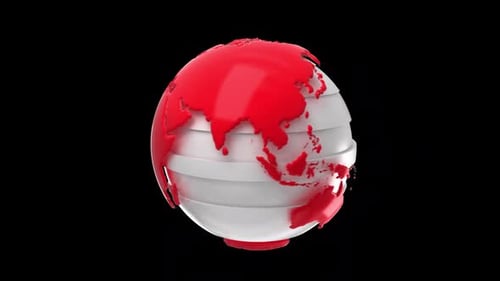Roter Planeten-Hintergrund mit Alphakanal