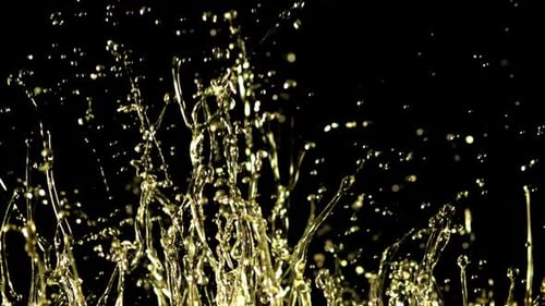 Abstract Droplets of Liquid on a Dark Background