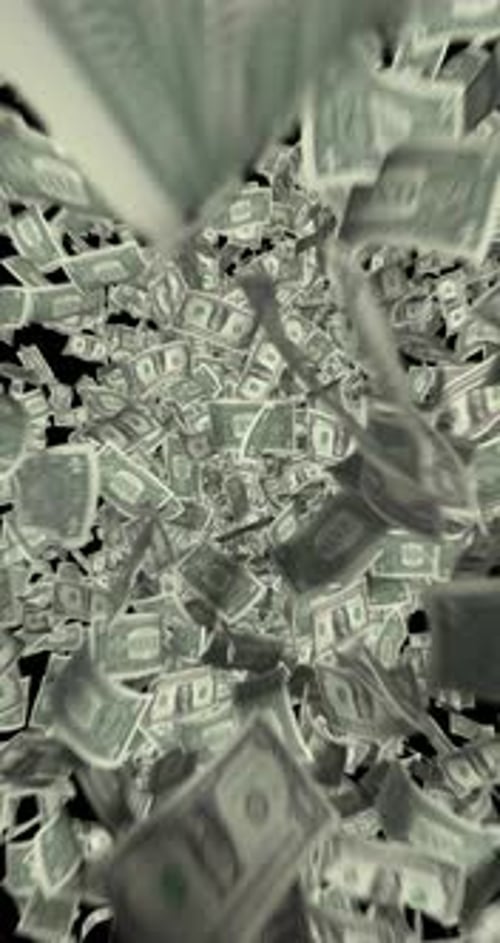Dollars Banknotes Moving Away