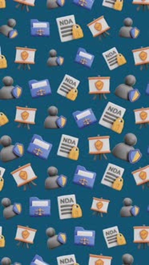 Legal Privacy Data Security Nda Protection Animation Pattern