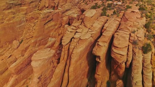 Geological formation in the Arches national Park in Utah, USA. Amazing bare rounded rocks