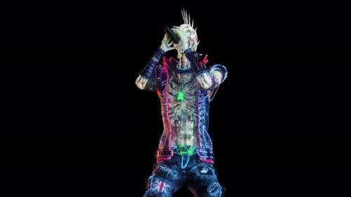 Punk Skeleton VJ Loop