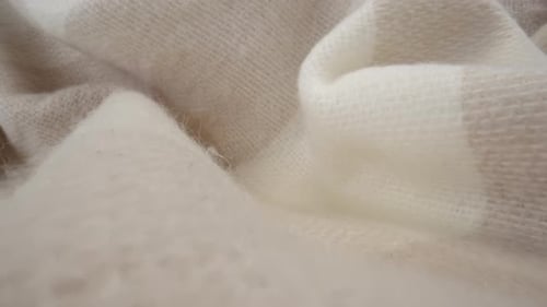 Close Up Abstract Beige and White Fabric Texture