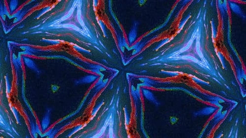 Vibrant Abstract Kaleidoscope Pattern Background Loop