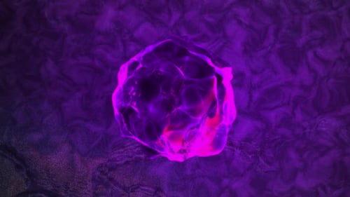 Abstract Glowing Purple Energy Orb Pulsating Background
