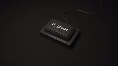 Minimalist Black Upgrade button
