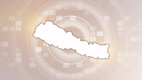 Digital Map of Nepal Drawing and Filling Animation