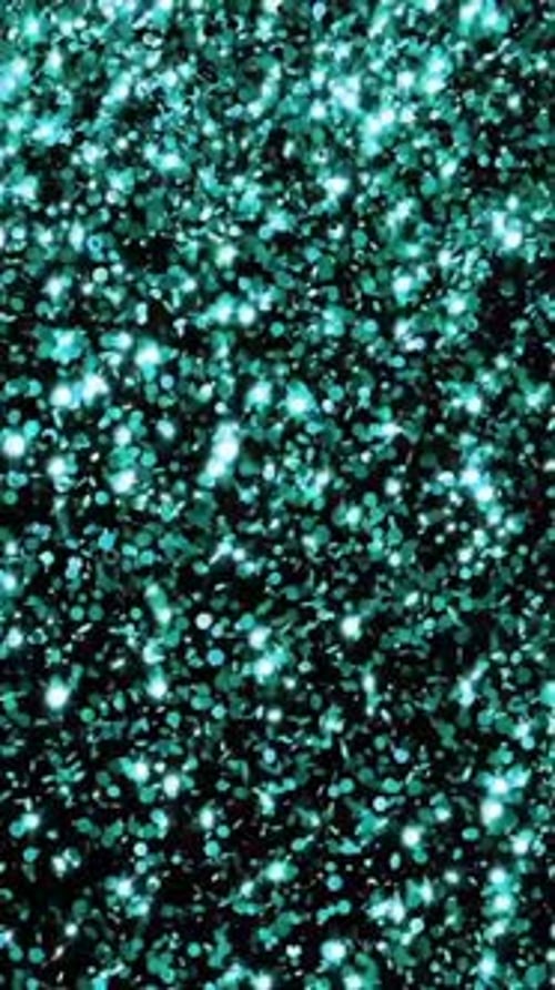 Vertical Sparkling Teal Glitter Loop Background