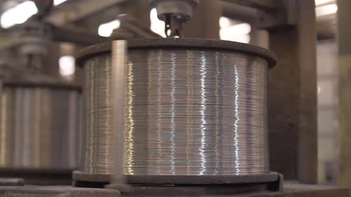 Steel industry running. Heavy Industry Closeup Shot. Industrial a metallurgical plant. Raw Footage