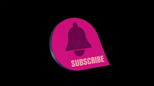 3D Subscribe Button with Ringing Bell Animation