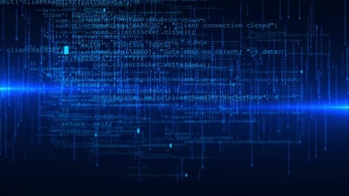 Hintergrund der Big-Data-Technologie Bewegung Digitaler Datenfluss Große Daten Künstliche Intelligenz Quantum